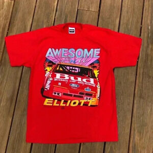Vtg Bill Elliot nascar T shirt